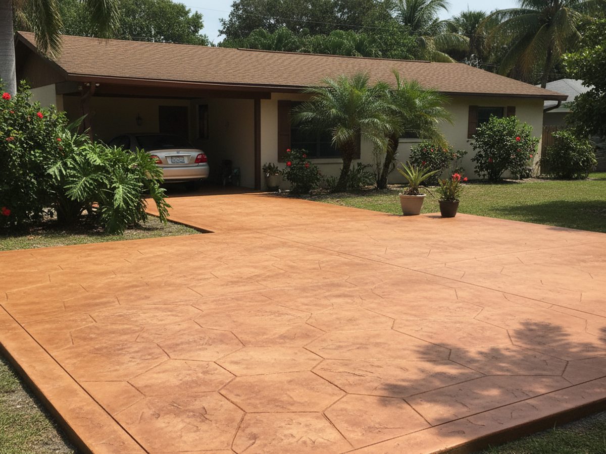 Decorative Concrete Curbing completed by Apex Concrete Solutions in DeLand, FL